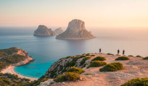 Panorámica de las vistas Es Vedra en Ibiza